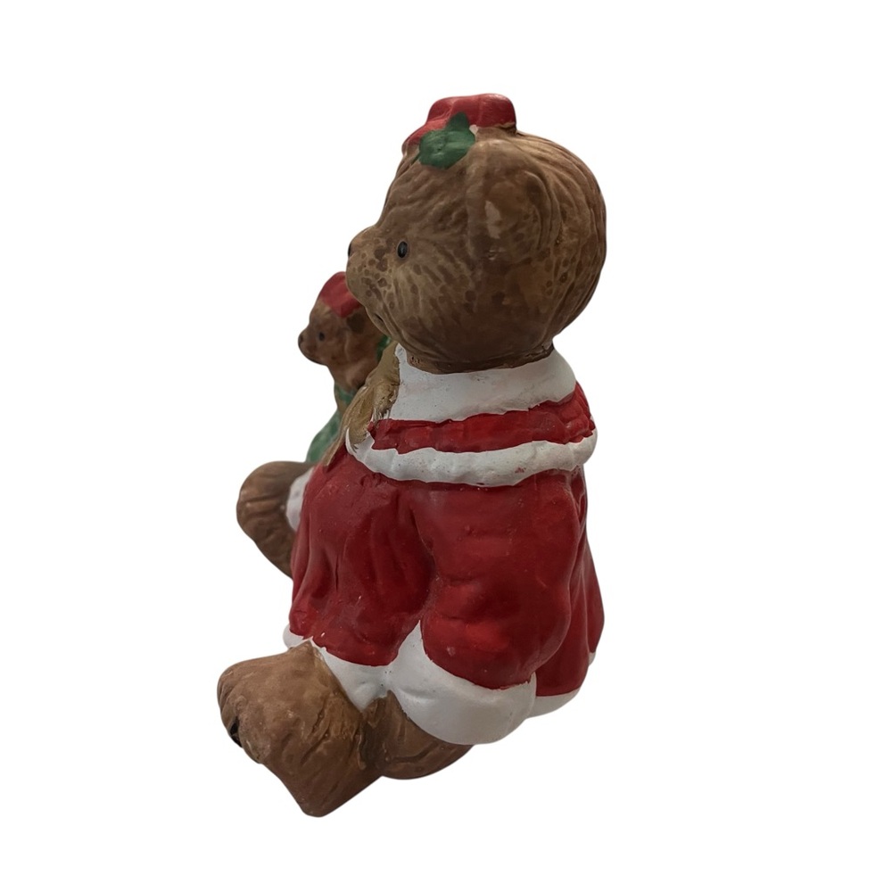 Vintage 1990s Holiday Collection Terracotta Teddy Bear Candle Holder - Picture 4 of 7